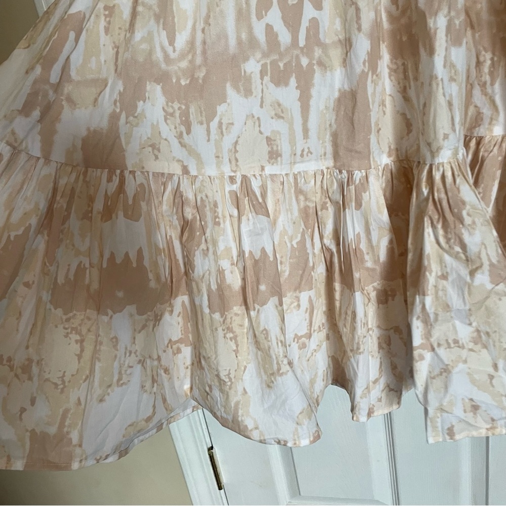 NWT Cleobella Catalina Midi Dress Watercolor Print Sz Small Neutral Tiered Boho - Picture 16 of 16